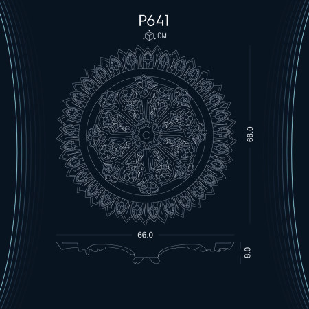 Poliüretan Tavan Göbek ve Rozetler P641: Kolay Montajlı Dekorasyon Fikirleri ve Modelleri