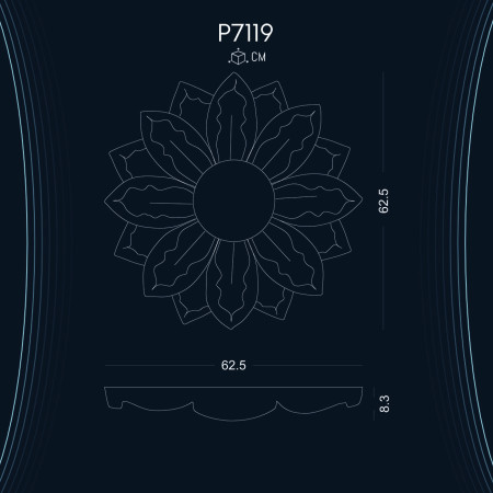 Poliüretan Tavan Göbek ve Rozetler P7119: Hafif, Dayanıklı ve Estetik Malzeme ile Dekorasyon Fikirleri ve Modelleri