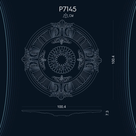 Poliüretan Tavan Göbek ve Rozetler P7145: Alçı Göbeklere Göre Daha Dayanıklı ve Uzun Ömürlü Modelleri ile Dekorasyon Fikirleri