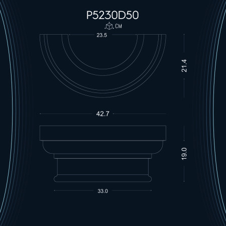 Poliüretan Sütun Başlık P5230D50 - Dor İyon Korint Poliüretan Sütun Fiyatları ve Dekorasyon Fikirleri