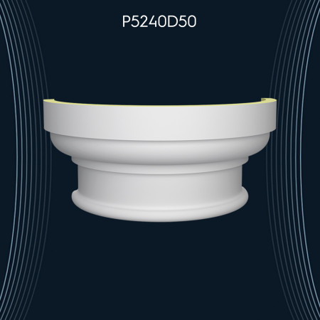 Poliüretan Sütun Başlık P5240D50 - Dor İyon Korint Dekoratif Sütun Modelleri ve Tasarım Fikirleri