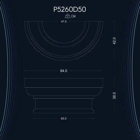 Poliüretan Sütun Başlıkları P5260D50: Dekorasyon Modelleri ve Çeşitleri ile İmalattan Örnekler