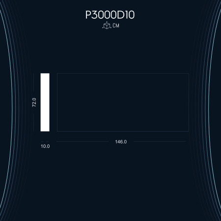 P3000D10 Poliüretan Panel Modelleri Poliüretan 3D Duvar Paneli Modeli 72x146 cm 10 cm Derinlik