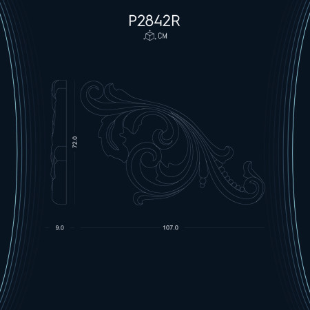 Poliüretan Taç P2842R: Dekoratif Motifli Duvar Tacı Modelleri ve Dekorasyon Fikirleri