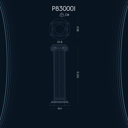 Poliüretan Kısa Roman Sütun Modelleri: P83000I Söve Sütun ve Dekoratif Dor İyon Korint Sütun Başlıkları ile Şık Dekorasyon Fikirleri