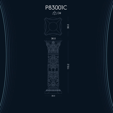 Poliüretan Kısa Roman Sütun P83001C ile Villa ve Giriş Kapısı Dekorasyonu: Fiyatlar ve Modelleri