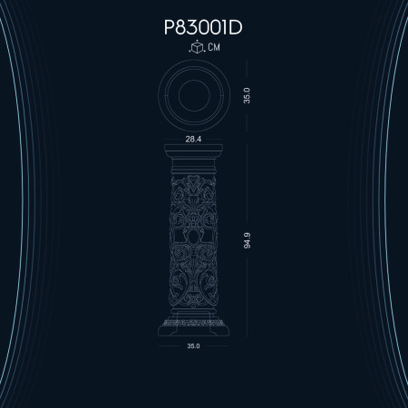 Poliüretan Kısa Roman Sütun P83001D ile Dekorasyon Fikirleri ve Modelleri | Villa ve Giriş Kapısı için Şık Çözümler