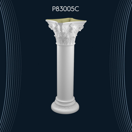 Poliüretan Kısa Roman Sütun P83005C ile Dekoratif Sütun Modelleri ve Fiyatları - Villa ve Giriş Kapısı İçin İmalattan Seçenekler