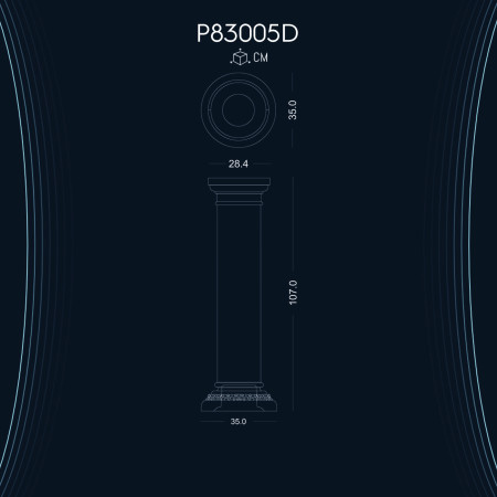 Poliüretan Kısa Roman Sütun P83005D ve Dekoratif Dor İyon Korint Sütun Başlıkları ile Şık Dekorasyon Modelleri