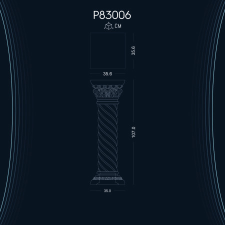Poliüretan Kısa Roman Sütun P83006: Bizans Roma Yunan Dekorasyon Modelleri ve Çeşitleri ile Dekoratif Dor İyon Korint Sütun Başlığı