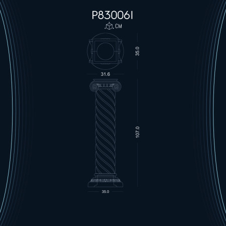 Poliüretan Kısa Roman Sütun P83006I ile Villa ve Giriş Kapısı Dekorasyonu: Modelleri ve Çeşitleri