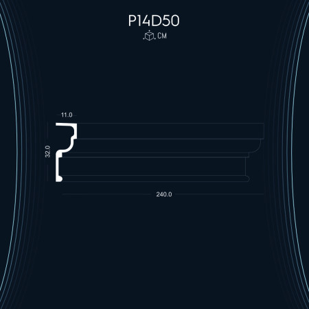 P14D50 Poliüretan Dekorasyon Duvar Dış Cephe Dekoratif Desenli poliüretan pencere kenarı söve modelleri