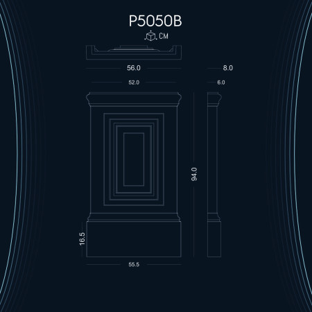 P5050B Poliüretan Dekor pilaster sütun başlık imalatı ürünlerimiz strafor köpük değildir