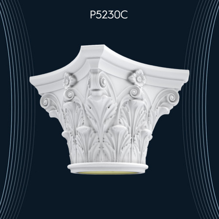P5230C Poliüretan iç ve dış cephe sütunlar modelleri Sütun ve Başlığı dekorları
