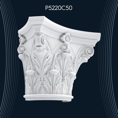 P5220C50 Poliüretan Söve sütun başlık imalatı Dor İyon Korint sütunlar ve başlıkları