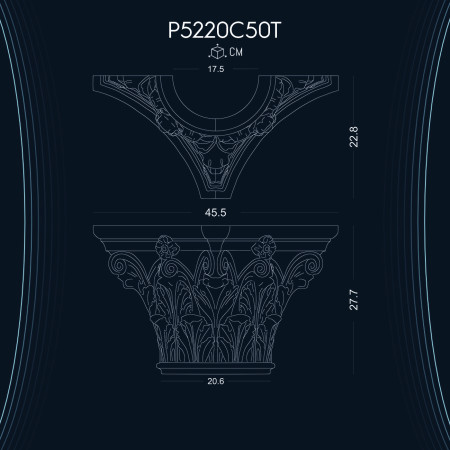 P5220C50T Villa ve giriş kapısı sütunlar fiyatları Dekoratif Sütunlar