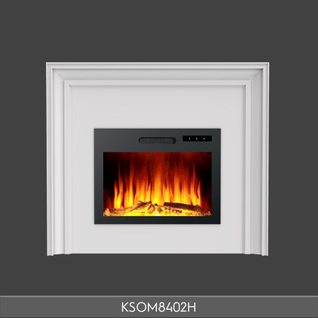 KSOM8402H Sıcak atmosfer yaratan dekoratif şömine tasarımı elektrikli şömine haznesi, yapay ateşli şömine, Poliüretan Dekoratif