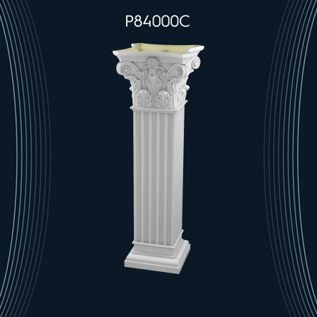 P84000C Poliüretan Söve Kısa Roman Sütun Sehpa başlıkları Dor İyon Korint Kısa Roman Sütun Sehpalar ve başlıkları