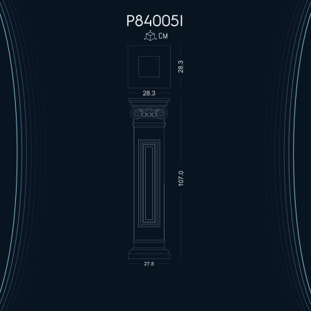 P84005I Bizans Roma Yunan poliüretan Kısa Roman Sütun Sehpa başlığı Dekoratif Dor İyon Korint Sütun ve Başlığı