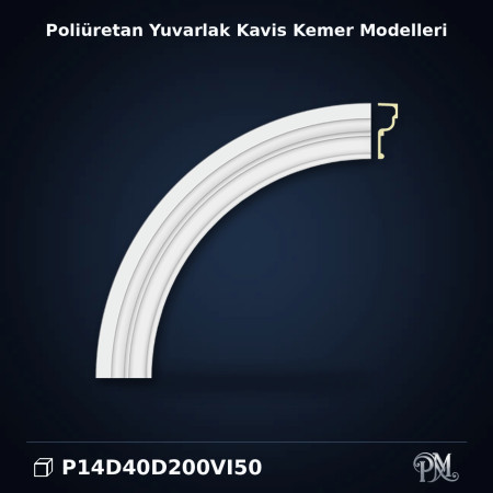 Poliüretan Yuvarlak Kavis Kemer Çerçeve Bitiş Profil Modeli