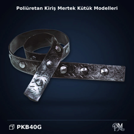 Poliüretan Perçinli Eskitme Kiriş Bandı 2x1040x40 mm