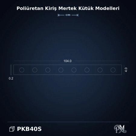 Poliüretan Ahşap Kütük Görünümlü Kiriş Bandı 4 cm Model