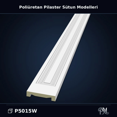 Poliüretan Sade Panel Motifli Pilaster Sütun 3x15 cm