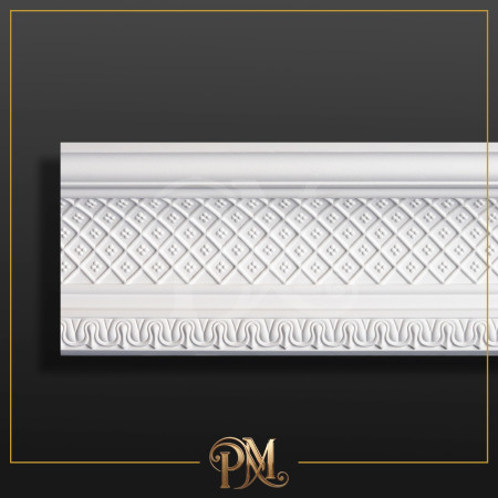 P81148 Poliüretan Desenli Kartonpiyer Modelleri Poliüretan Baklava Desenli Kartonpiyer Profil 17x16 cm