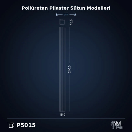D5015 Yivli Pilaster Sütun