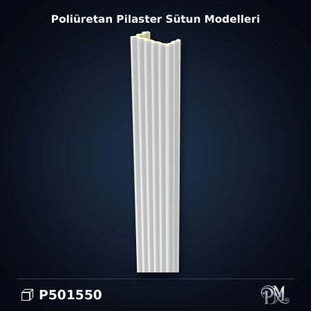 Poliüretan dekorasyon malzemesi Yivli Pilaster Sütun