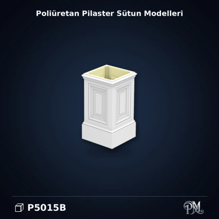 Poliüretan 17x17x30 cm Pilaster Sütun Alt Kaidesi