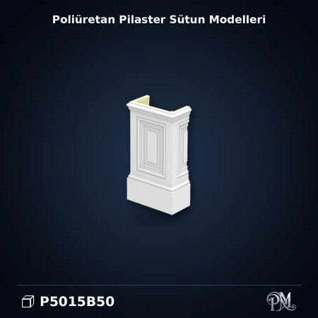 Poliüretan dekorasyon ürünü Pilaster Sütun Alt Kaide 8x17x30