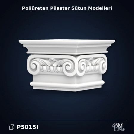 Belirtilmemiş. 21x21x15 cm Pilaster Sütun İyon Başlığı