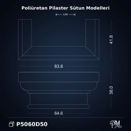 D5060D50 Pilaster Sütun Başlık