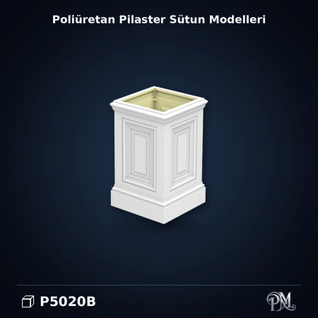 Pilaster Sütun Alt Kaide 22x22x36 cm Poliüretan