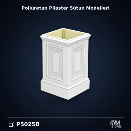 28x28x46 cm Pilaster Sütun Alt Kaide Poliüretan dekorasyon ürünü.