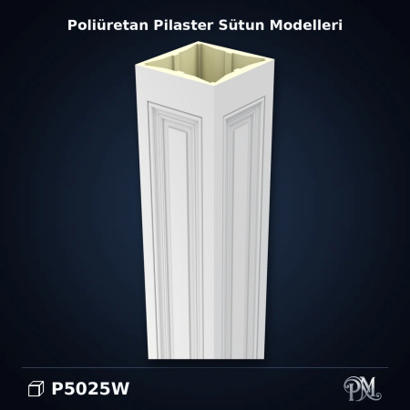 Poliüretan dekorasyon ürünü Pilaster Sütun 25x25x240 cm Modelleri