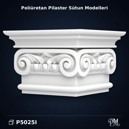 Poliüretan bazlı dekorasyon ürünü 35x35x24 cm Pilaster Sütun