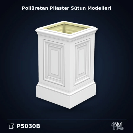 Poliüretan dekorasyon ürünü 34x34x56 cm Pilaster Kaidesi