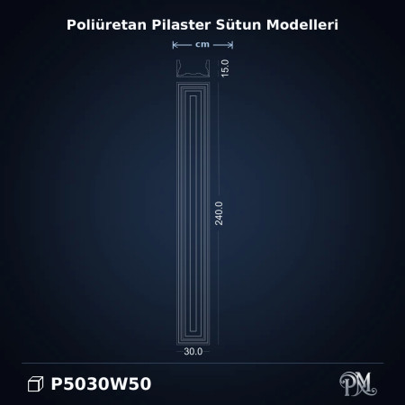 D5030W50 Pilaster Panel Sütun