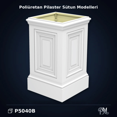 45x45x75 cm Poliüretan dekorasyon ürünü Pilaster Sütun Alt Kaidesi