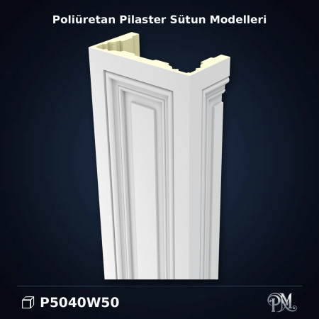 20x40x240 cm Poliüretan dekorasyon ürünü Pilaster Sütun