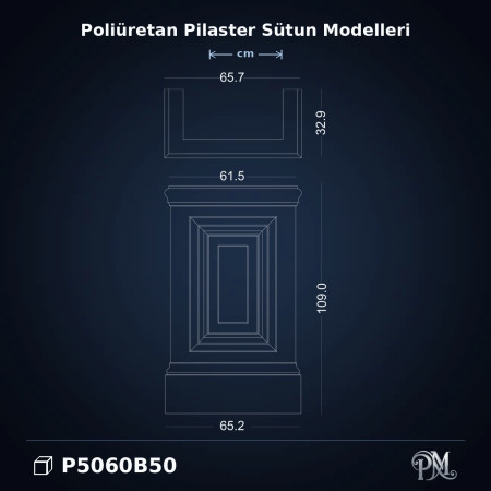 D5060B50 Pilaster Sütun Alt Kaide
