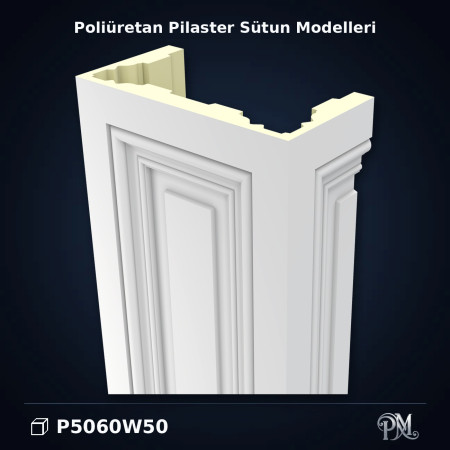 30x60x240 cm Poliüretan Pilaster Sütun Duvar Dekoru