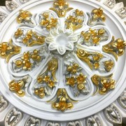 Poliüretan Göbek Rozet Altın Varak Boya ile Klasik Villa Dekorasyonu: Tasarım ve Örnek Fikirler