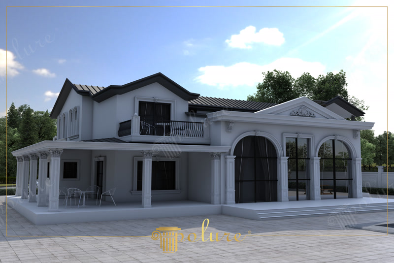<p>

    <h1>Poliüretan Lüks Klasik Villa Dış Cephe Tasarımları</h1>
    <p>Günümüzde mimaride lüks ve şıklık arayışı, dış cephe tasarımlarında da ken