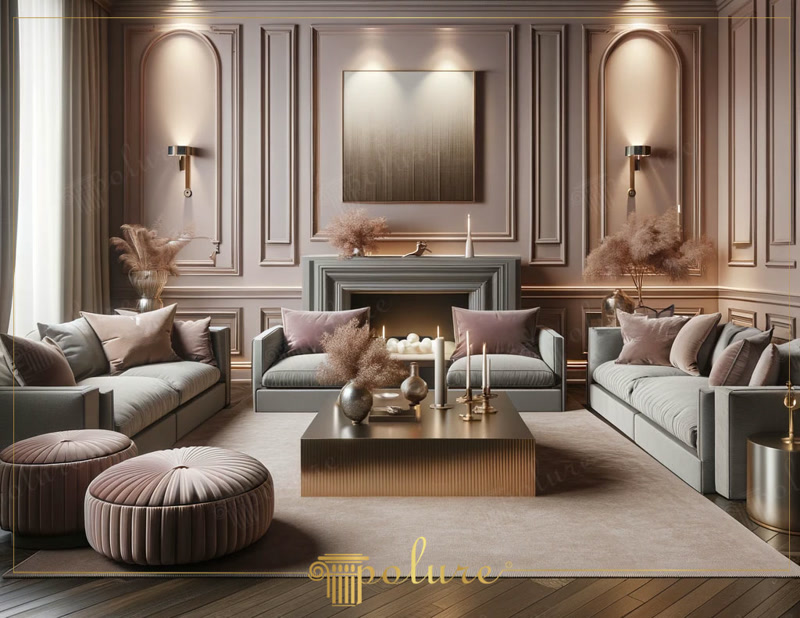 <p>

    <h1>Poliüretan Detaylarla Modern Klasik Oturma Odası Dekorasyonu</h1>
    <p>Modern klasik oturma odası dekorasyonu, sade lüks ve şıklığı bir