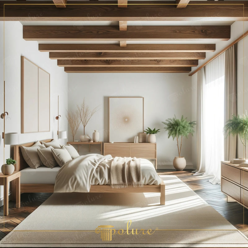 <p>

    <article>
        <h1>Minimalist Yatak Odası Tasarımı: Poliüretan Ahşap ve Rustik Kirişlerle Şıklık Yaratın</h1>
        <p>Minimalizm, yaşam