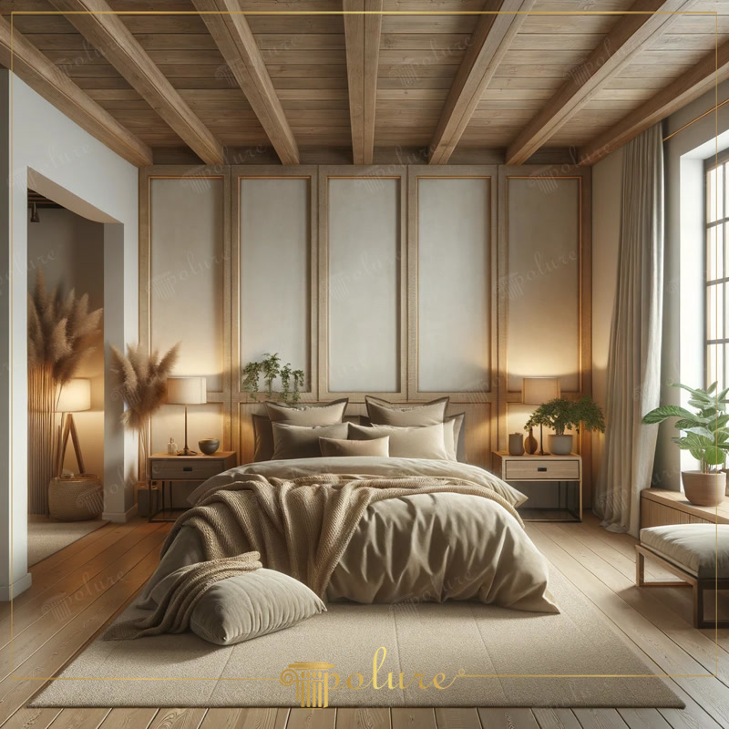 <p>

    <article>
        <h1>Rustik Şıklık ile Modern Yatak Odası Tasarımı</h1>
        <p>Yatak odası, evin en özel alanlarından biridir ve kişisel