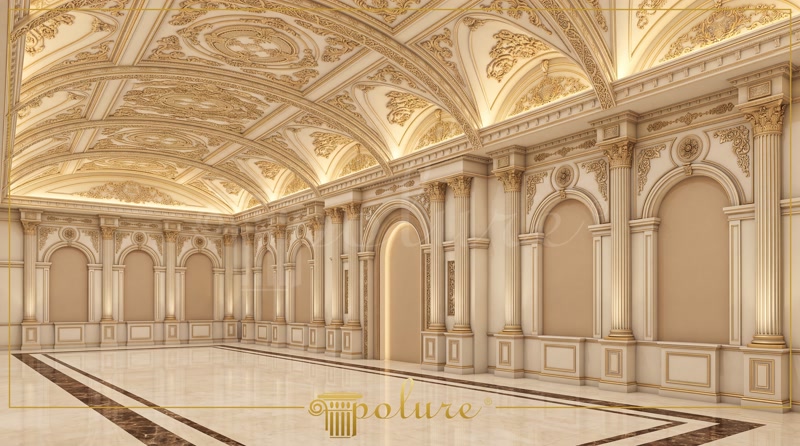 Koyu Antrasit Salon İçin Poliüretan Duvar Çıtası Modelleri Koyu antrasit boyalı salon duvarlarında uygulanan şık ve modern poliüretan çıta çerçeve tasarımı
